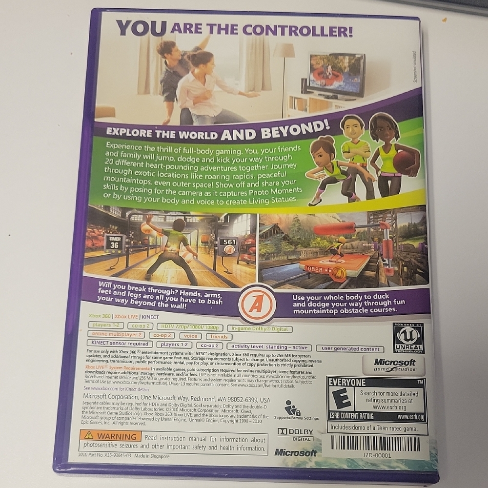 Kinect Adventures! for X-Box 360 . Requires Kinect Sensor Cerificate Included. - Picture 3 of 5